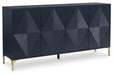 Signature Design Dark Blue Accent Cabinet