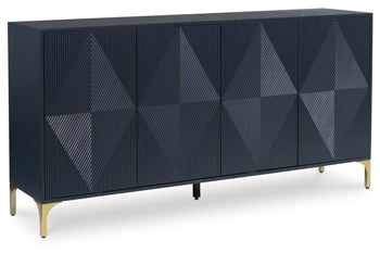 Signature Design Dark Blue Accent Cabinet