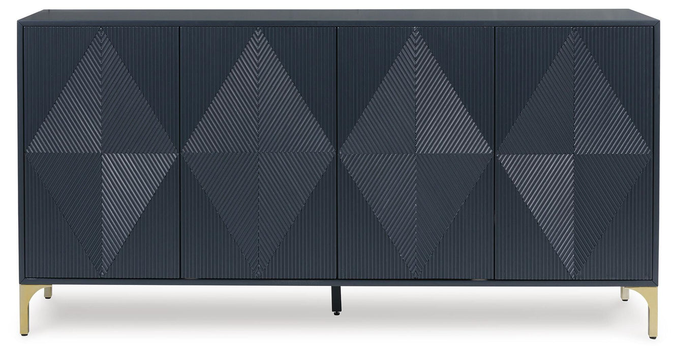 Signature Design Dark Blue Accent Cabinet