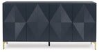 Signature Design Dark Blue Accent Cabinet