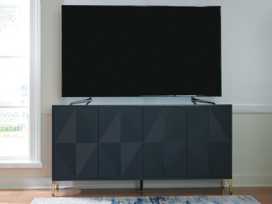 Signature Design Dark Blue Accent Cabinet