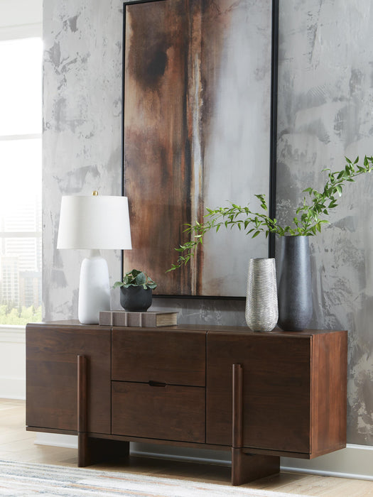 Signature Design Medium Brown Accent Cabinet