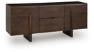 Signature Design Medium Brown Accent Cabinet