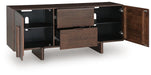 Signature Design Medium Brown Accent Cabinet