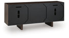 Signature Design Medium Brown Accent Cabinet