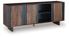 Signature Design Brown/Charcoal Accent Cabinet