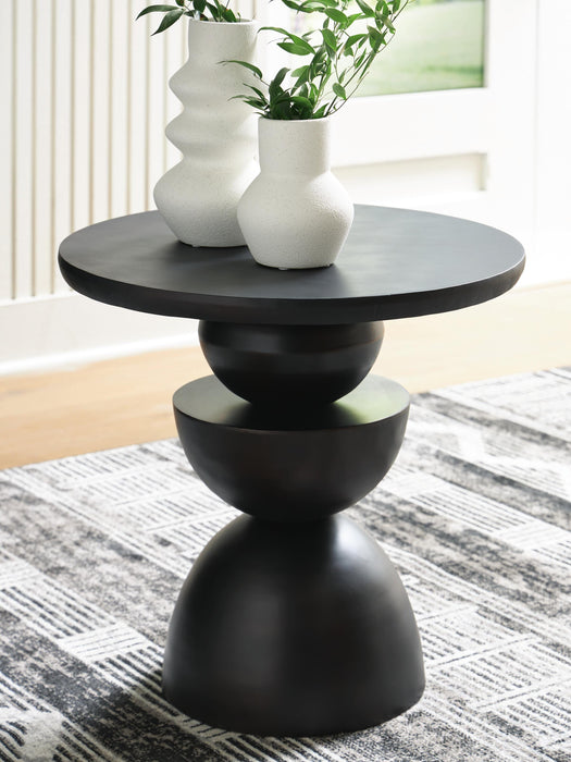 Signature Design Bronze Finish Accent Table