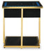 Signature Design Black/Gold Finish Accent Table with Speaker