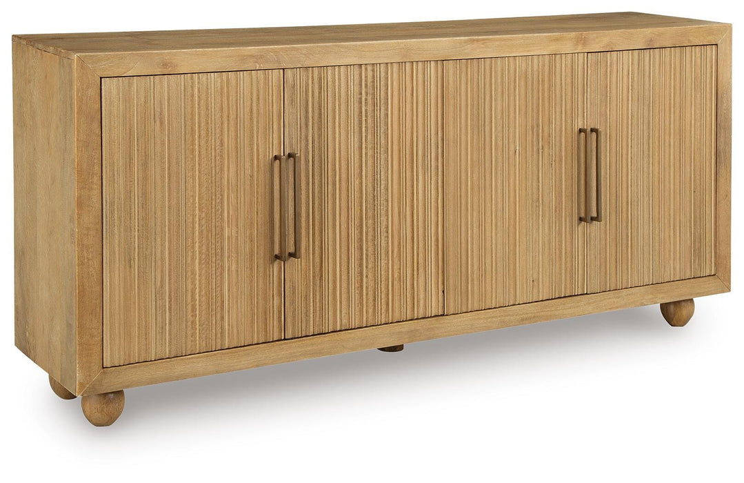 Signature Design Light Antique Beige Accent Cabinet