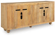 Signature Design Light Antique Beige Accent Cabinet