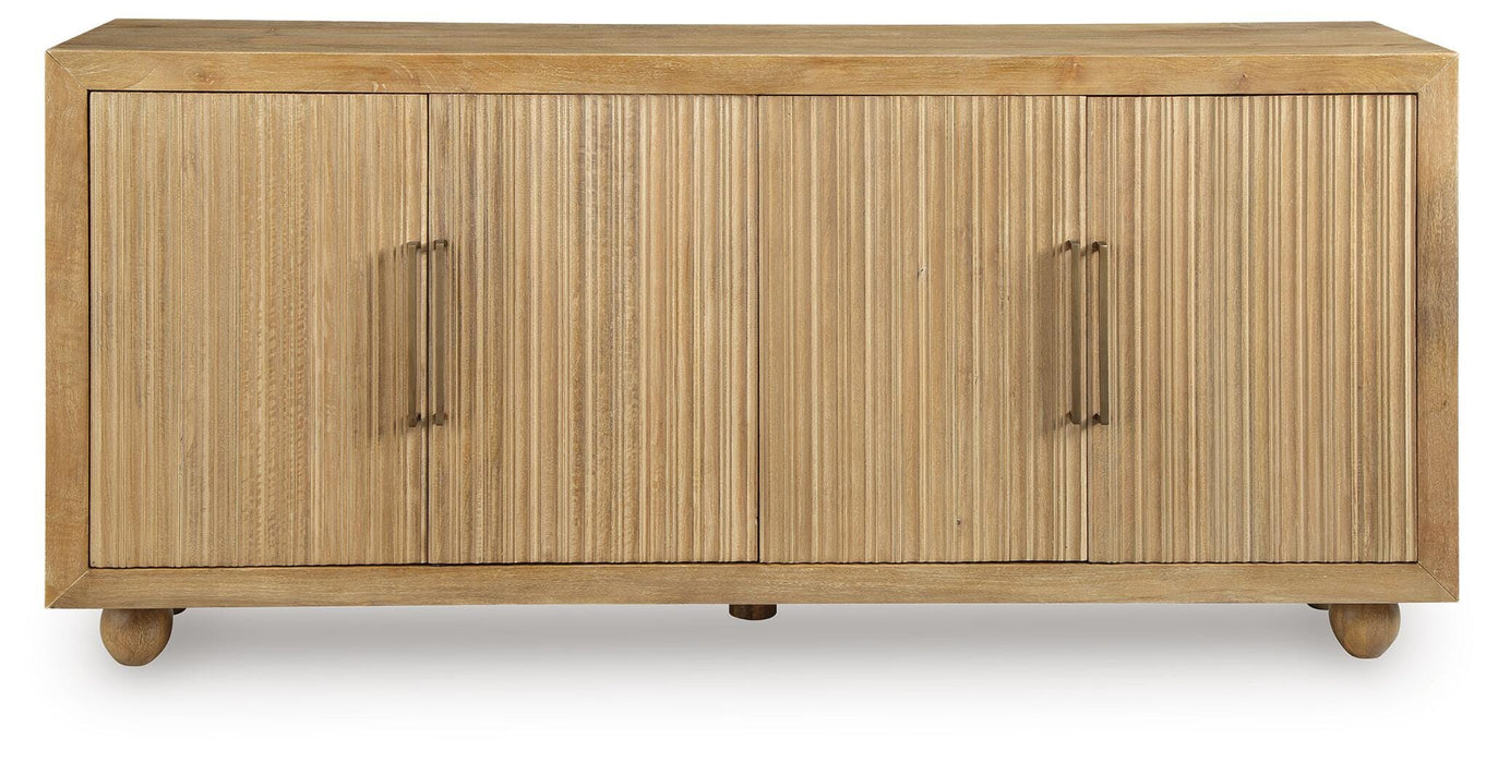 Signature Design Light Antique Beige Accent Cabinet