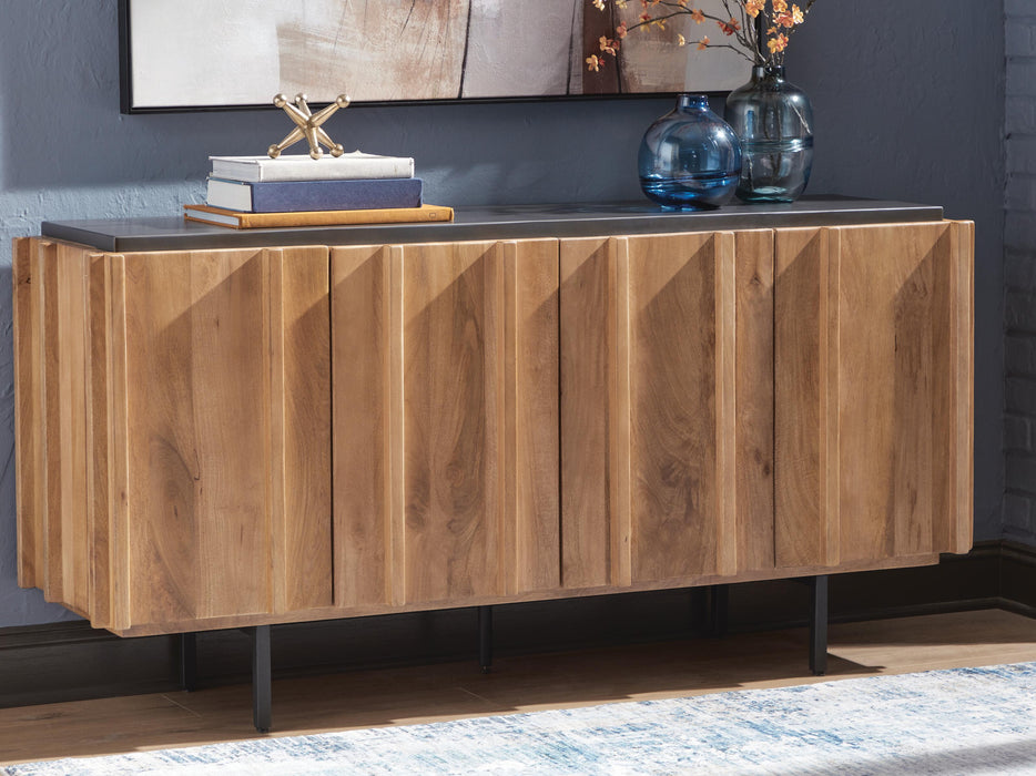Signature Design Brown/Charcoal Accent Cabinet