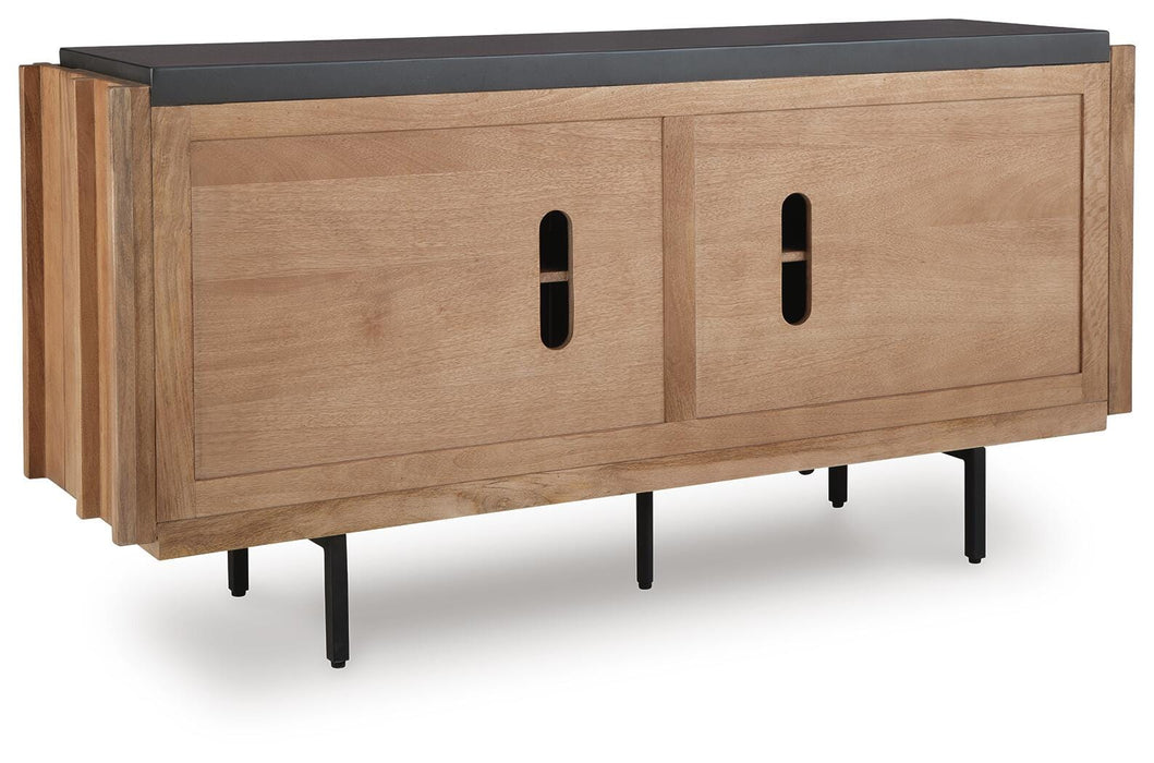 Signature Design Brown/Charcoal Accent Cabinet