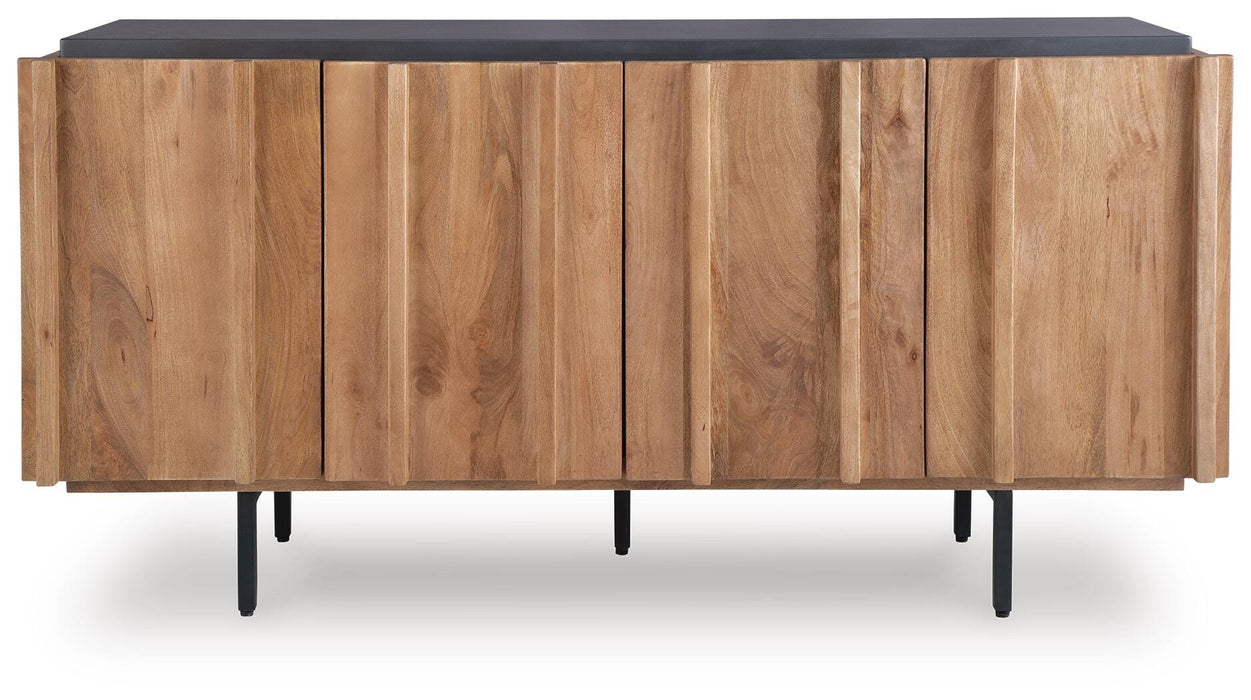 Signature Design Brown/Charcoal Accent Cabinet