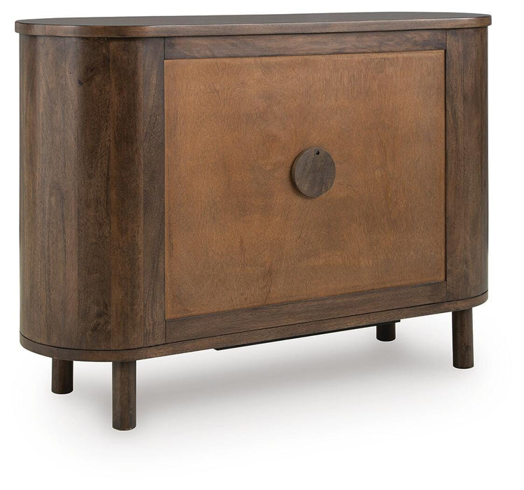 Signature Design Medium Brown Accent Cabinet