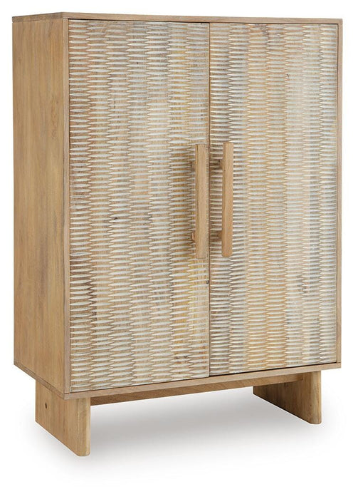Signature Design Natural/White Wash Accent Cabinet