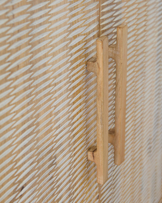 Signature Design Natural/White Wash Accent Cabinet