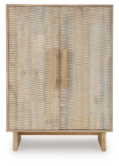 Signature Design Natural/White Wash Accent Cabinet
