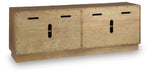 Signature Design White Washed Accent Cabinet