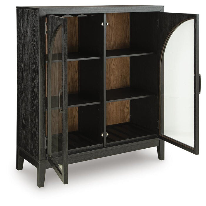 Signature Design Black/Brown Bar Cabinet