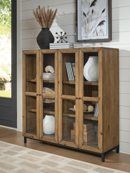 Signature Design Gray Brown Accent Cabinet