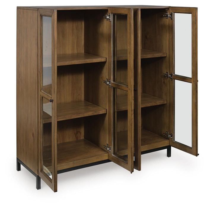 Signature Design Gray Brown Accent Cabinet