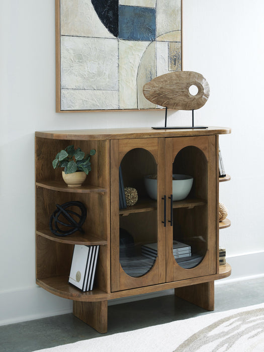 Signature Design Light Brown Accent Cabinet