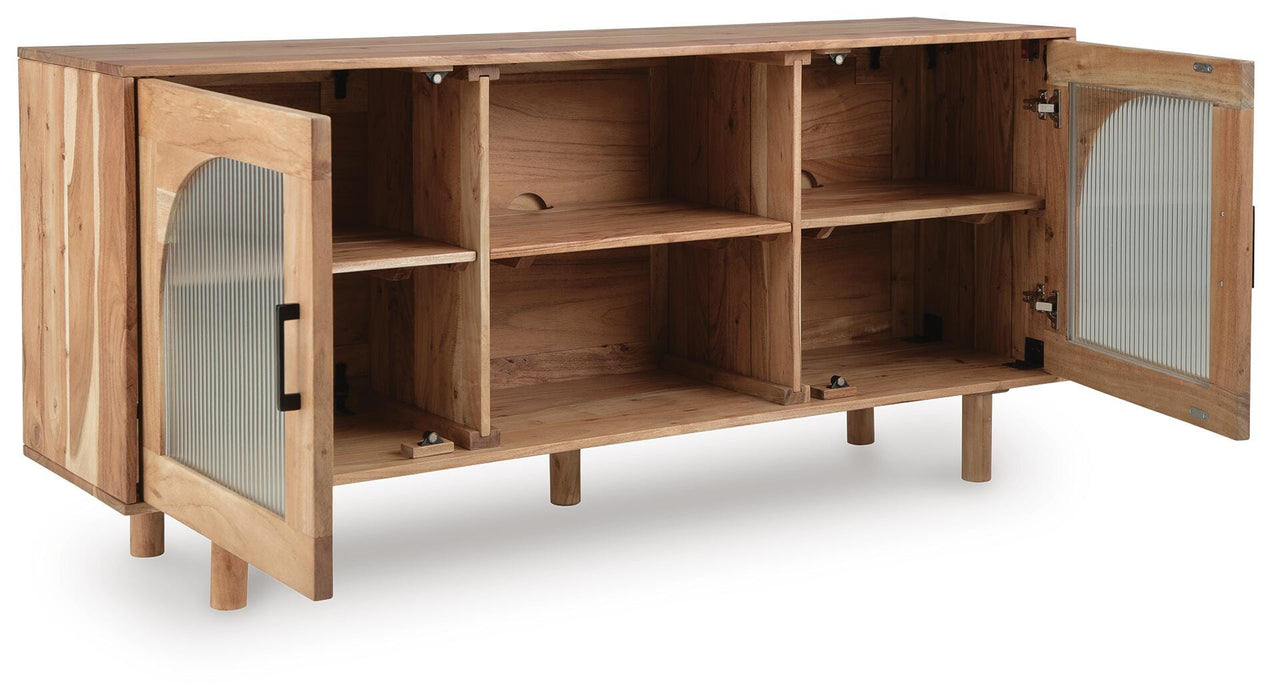 Signature Design Natural Brown Accent Cabinet