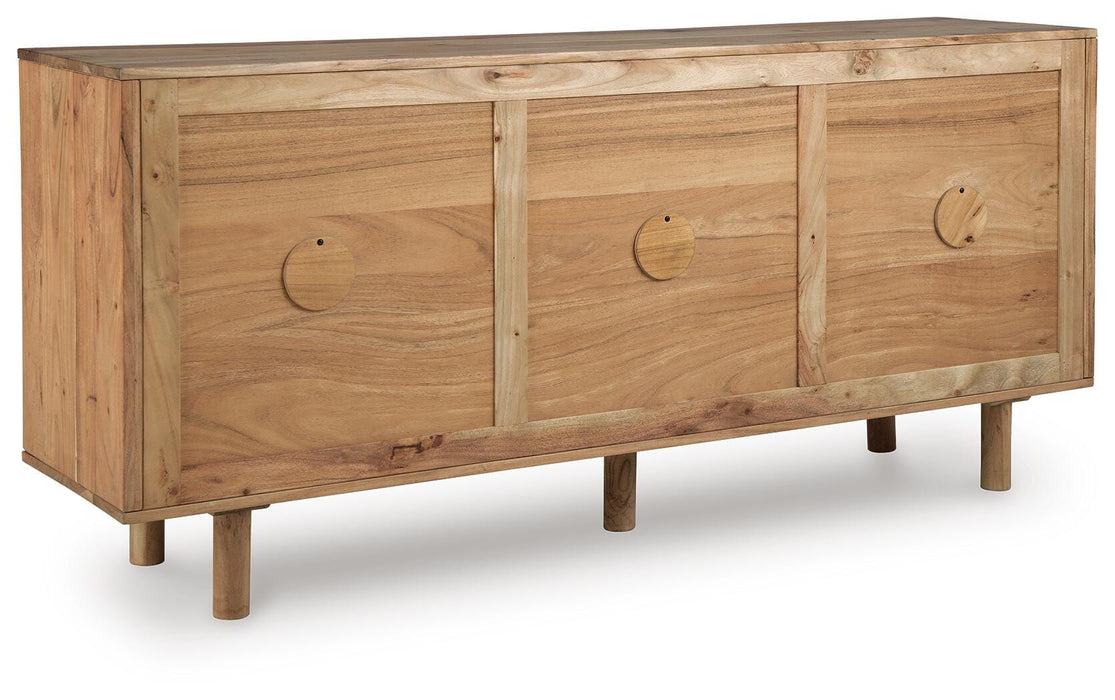 Signature Design Natural Brown Accent Cabinet