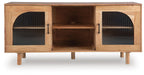 Signature Design Natural Brown Accent Cabinet
