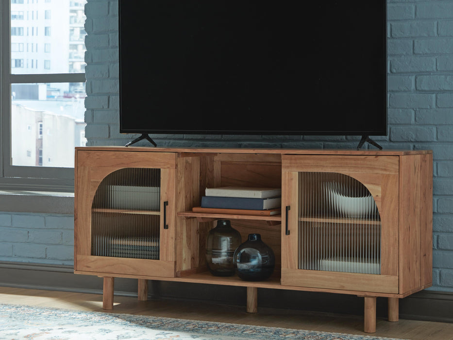 Signature Design Natural Brown Accent Cabinet