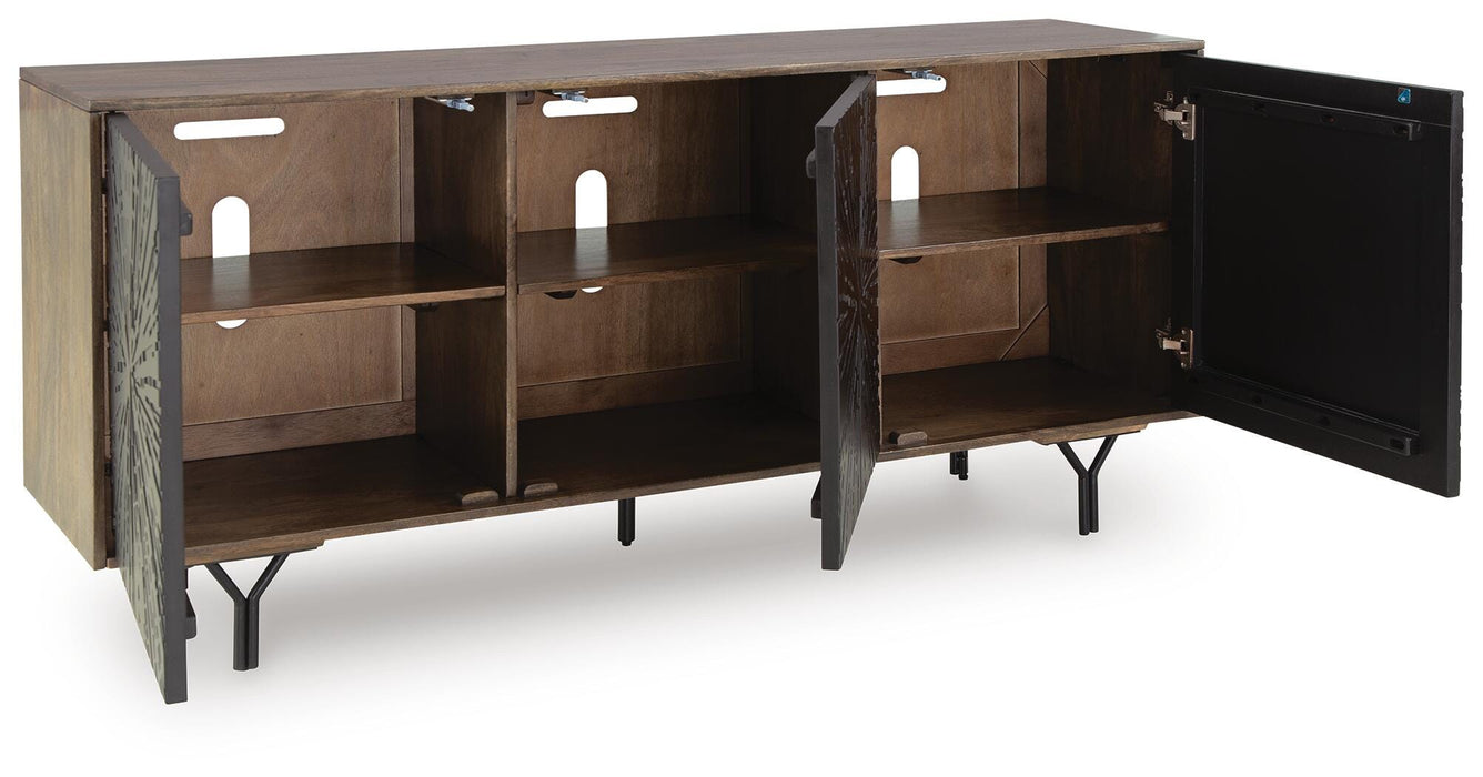 Signature Design Multi Brown Accent Cabinet