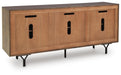 Signature Design Multi Brown Accent Cabinet