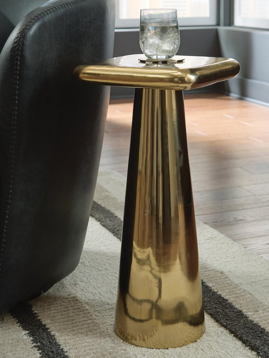 Signature Design Gold Finish Accent Table