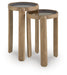 Signature Design Light Brown Accent Table Set (2/CN)