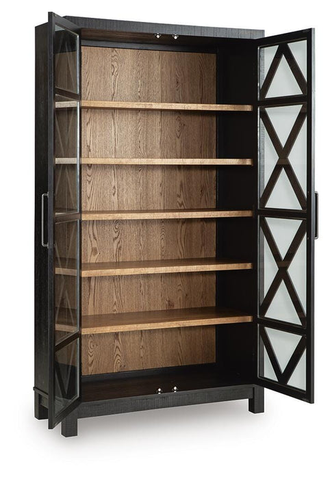 Signature Design Black/Brown Accent Cabinet