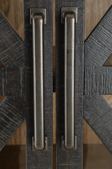 Signature Design Black/Brown Accent Cabinet