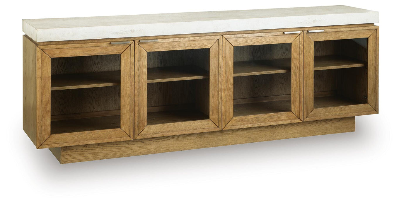 Signature Design Light Brown/Gray Accent Cabinet