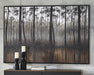 Signature Design Black/Orange/Silver Wall Art