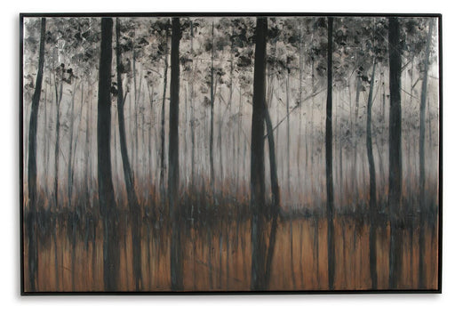 Signature Design Black/Orange/Silver Wall Art