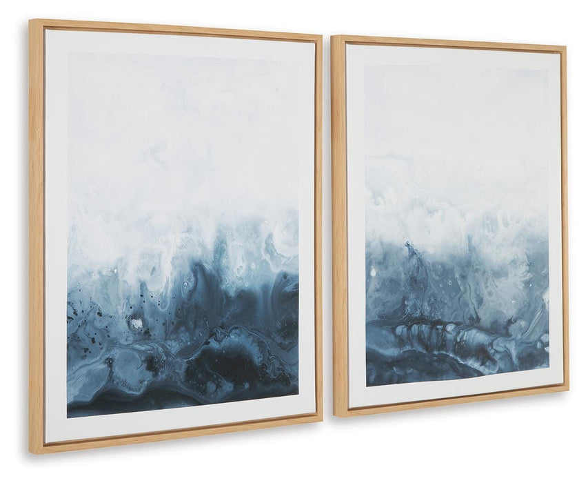 Signature Design Blue/White Wall Art Set (2/CN)