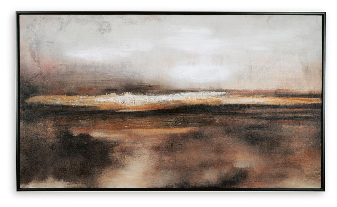 Signature Design Black/Brown/Orange Wall Art