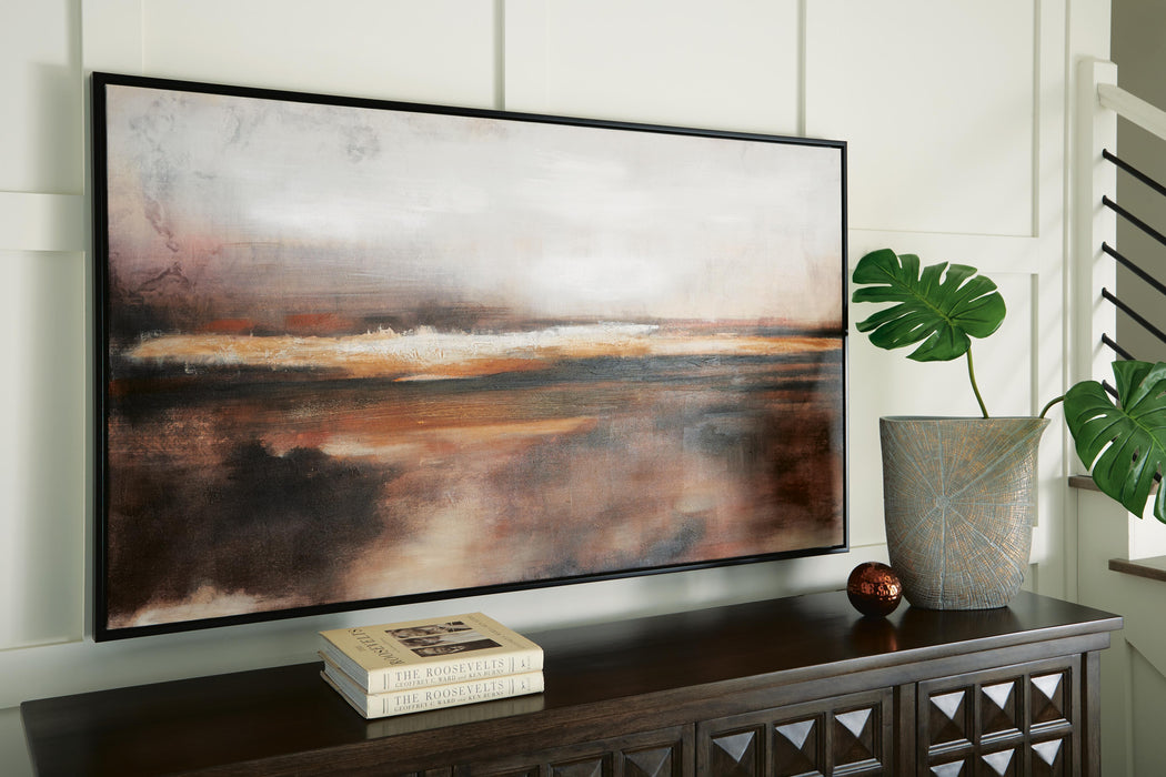 Signature Design Black/Brown/Orange Wall Art