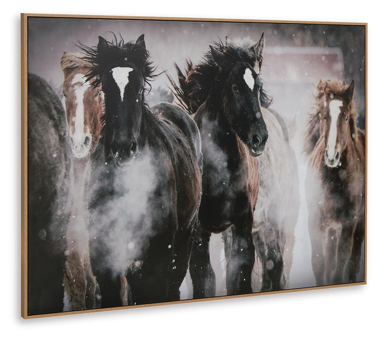 Signature Design Brown/Black/White Wall Art