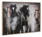 Signature Design Brown/Black/White Wall Art