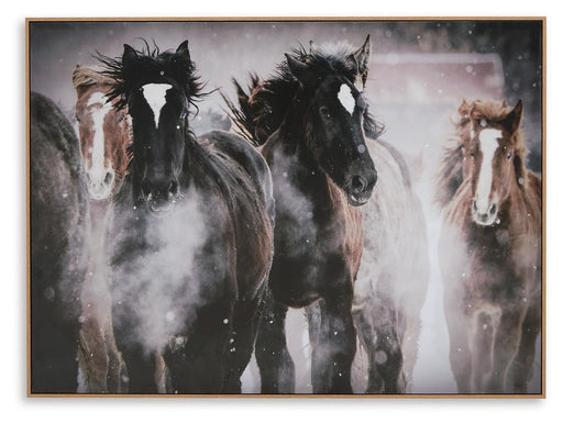 Signature Design Brown/Black/White Wall Art