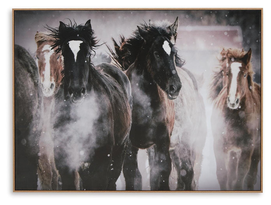 Signature Design Brown/Black/White Wall Art