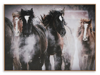 Signature Design Brown/Black/White Wall Art