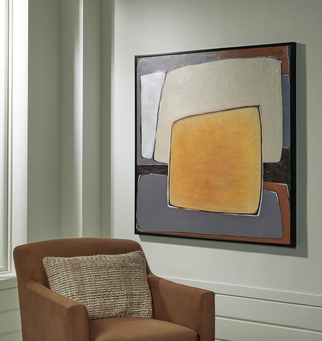 Signature Design Cream/Brown/Gray Wall Art