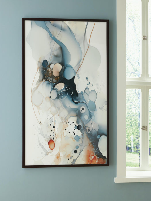 Signature Design Blue/Amber/White Wall Art